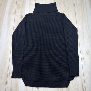 Margaret O'Leary Cashmere Rabbit Wool Thick Textured Knit Turtleneck Women's M